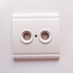 Πρίζα TV-R διέλευσης λευκό - M3000 - Esem