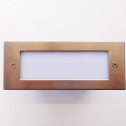 Φωτιστικό LED SMD χωνευτό απλίκα στεγανό IP54 - Νίκελ μάτ - 230V 1.5W 6000K - IP54 - W13003 - aca  