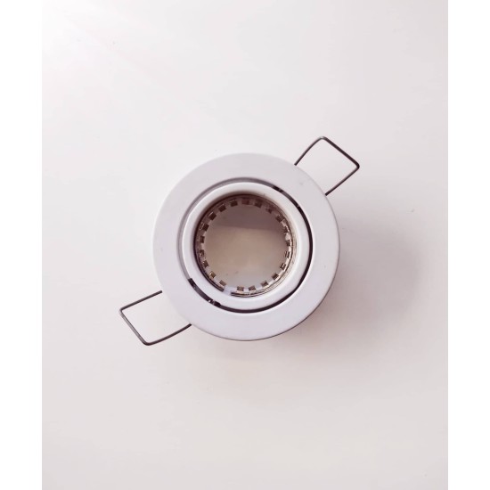 Σπότ χωνευτό στρογγυλό κινητό MR11 - Λευκό