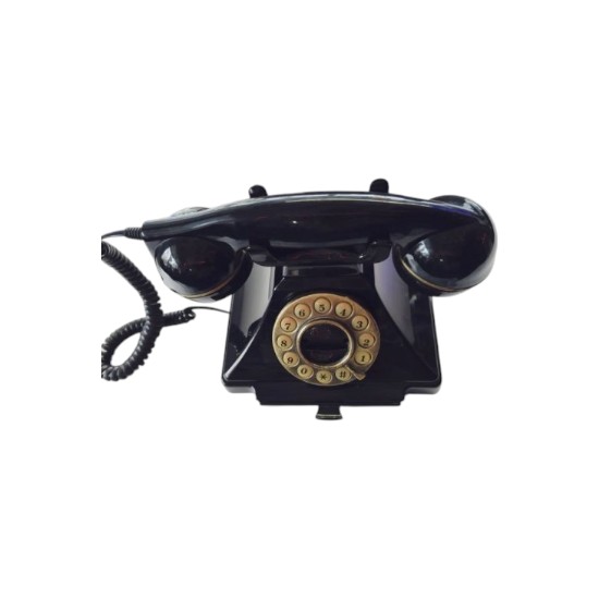 Τηλέφωνο ενσύρματο ηλεκτρονικό vintage μάυρο - Telco