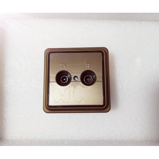 Socket tv-rd  bronze - Mechanism/plate/Frame Trazo - Niessen