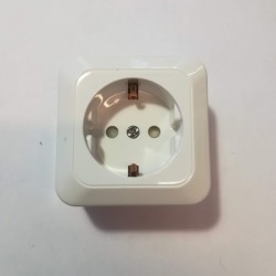Πρίζα σούκο ασφαλείας επίτοιχη λευκό - U1231 - MINI