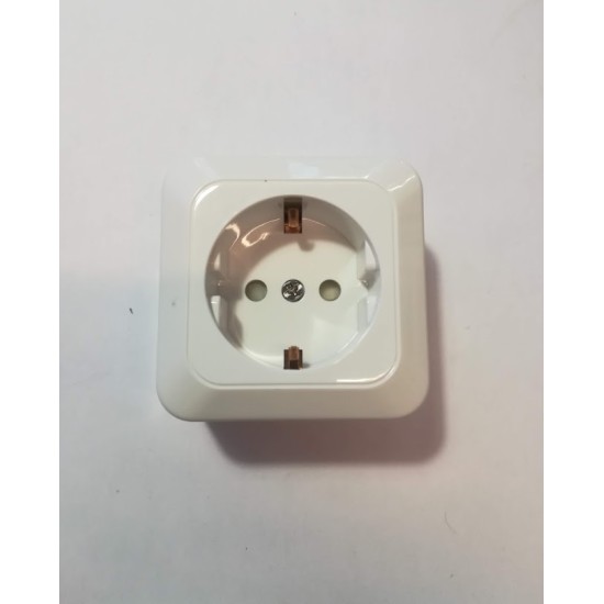 Πρίζα σούκο ασφαλείας επίτοιχη λευκό - U1231 - MINI