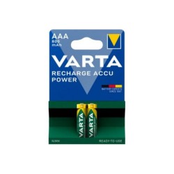 Μπαταρία επαναφορτιζόμενη προφορτισμένη ACCU 1.2V ΑΑΑ 800mAh 56703 HR03 - 2τεμ - VARTA