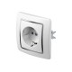 Πρίζα σούκο 2P+E 16A 250V~ PW Λευκό / TEM EKONOMIK