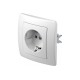 Πρίζα σούκο 2P+E 16A 250V~ PW Λευκό / TEM EKONOMIK