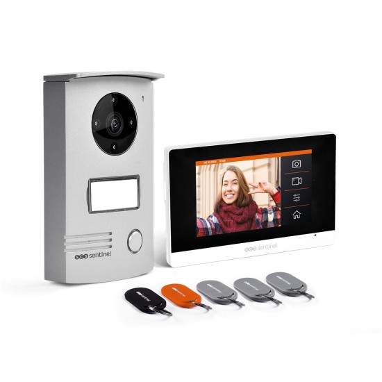 Κίτ έγχρωμης Θυροτηλεόρασης ανοικτής ακρόασης 1 Κατοικίας - VisioDoor 4.3+RFID - Sentinel