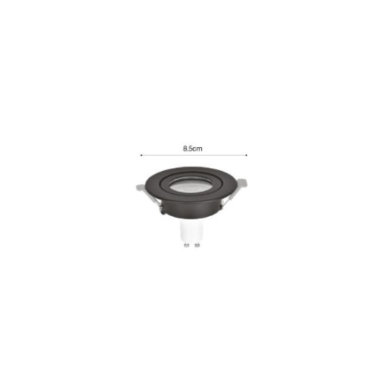 Downlight σποτ GU10 σε μαύρη απόχρωση (X00350B) - INLIGHT