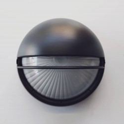 Απλίκα τύπου χελώνα με κάλυπτρο E27 60W - Μάυρο - Ferrara