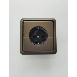 Πρίζα σούκο/ μπρονζέ - Μηχανισμός/Πλακίδιο/Πλαίσιο Trazo - Niessen