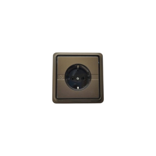 Πρίζα σούκο/ μπρονζέ - Μηχανισμός/Πλακίδιο/Πλαίσιο Trazo - Niessen